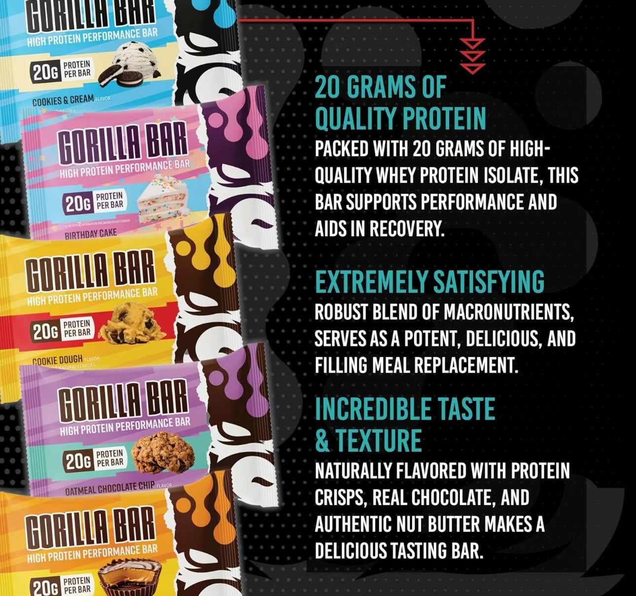Gorilla Bar High Protein Bars